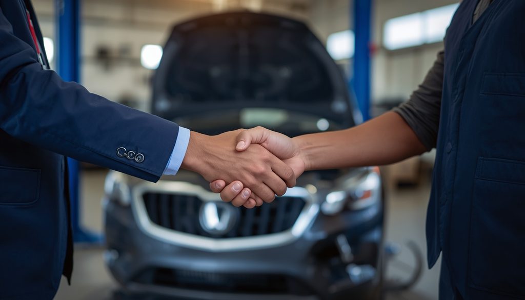 A Salem driver choosing their own auto body shop after an accident.